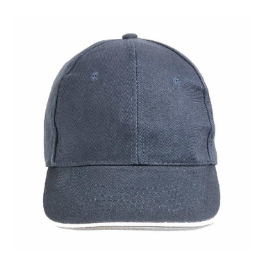 Cappellino in cotone pesante 6 pannelli  colore blu