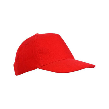 Cappellino in cotone spazzolato colore rosso