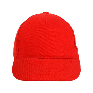 Cappellino in cotone spazzolato colore rosso
