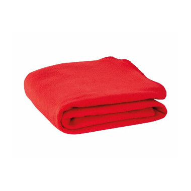 Coperta in polar arrotolata  colore rosso
