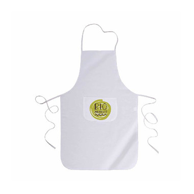 Grembiule lungo con tasca frontale colore bianco