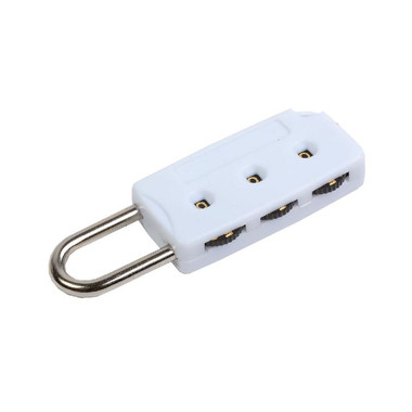 Lucchetto con combinazione per valigia colore bianco