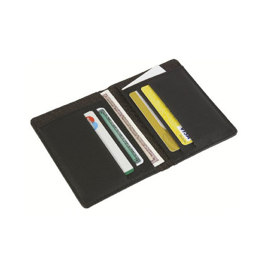 Porta carte di credito RFID in tessuto melange colore nero