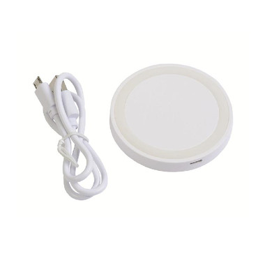 Base di ricarica wireless tonda  colore bianco