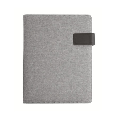 Cartella congressi A4 in tessuto melange colore grigio