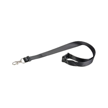 Lanyard in raso con sgancio di sicurezza colore nero