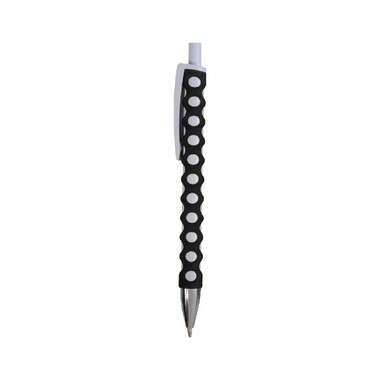 Penna bianca con rivestimento gommato  colore nero