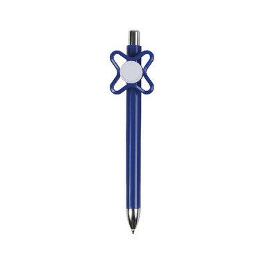 Penna in plastica colorata con spinner  colore royal