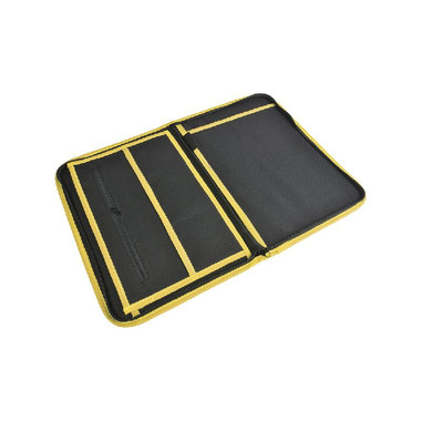 Porta documenti polyes 600d nero+royal colore giallo