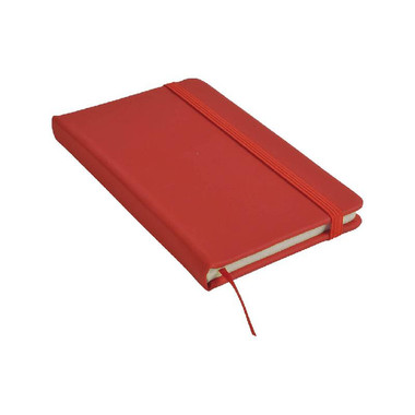 Quaderno in poliuretano colorato con fogli a righe colore rosso