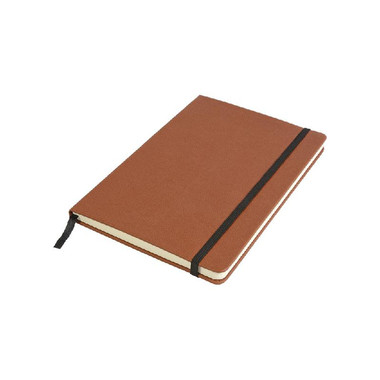 Quaderno in poliuretano con fogli a righe avorio colore marrone