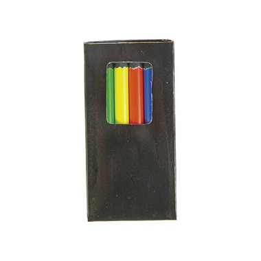 Set 6 matite colorate fluo in scatola colore nero