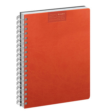 Agenda 2026 giornaliera con spirale 15x21 arancio
