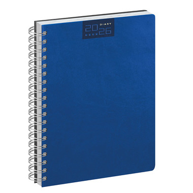 Agenda 2026 giornaliera con spirale 15x21 blu