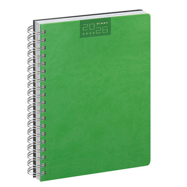 Agenda 2026 giornaliera con spirale 15x21 verde lime