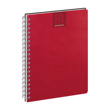 Agenda 2025 settimanale con spirale 17X24 rosso