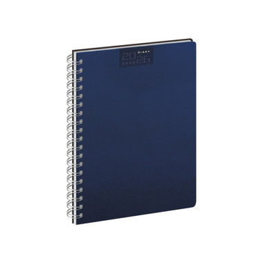 Agenda 2026 settimanale con spirale 17X24 blu scuro