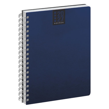 Agenda 2027 giornaliera con spirale 15x21 blu scuro