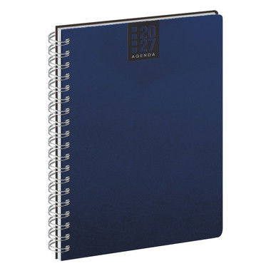 Agenda 2027 settimanale con spirale 17X24 blu scuro