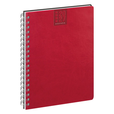 Agenda 2027 settimanale con spirale 17X24 rosso