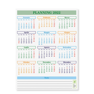 Calendario olandese multicolor 2022 planning 2023