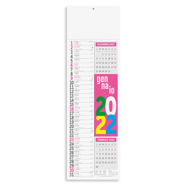 Calendario olandese slim multifluo 2022
