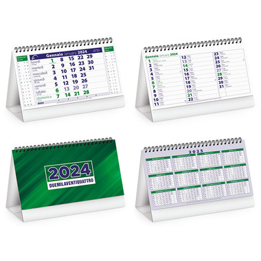 Calendario da tavolo chart table 2024 dettaglio verde