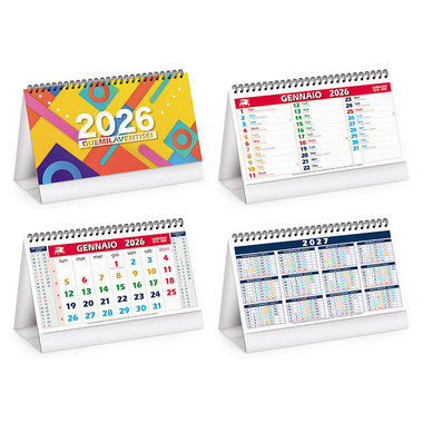 Calendario da tavolo mensile multicolor table 2026 - dettaglio