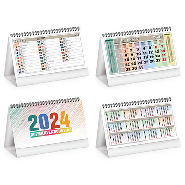 Calendario da tavolo multicolor 2024 dettaglio