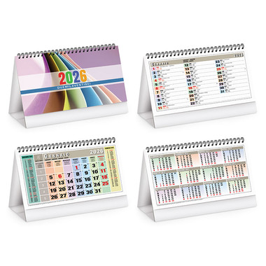 Calendario da tavolo multicolor 2026 dettaglio