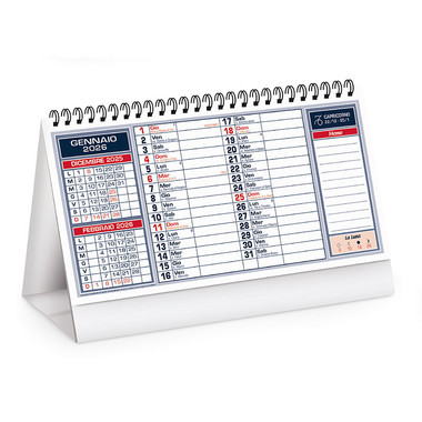 Calendario da tavolo table note 2026 rosso