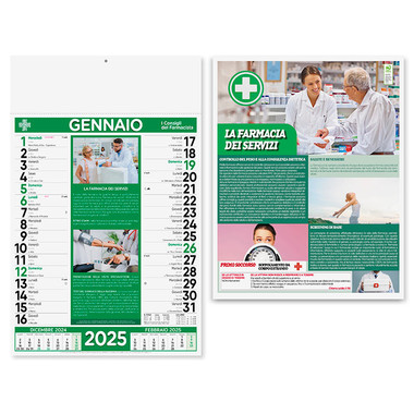 Calendario farmacia 2025 retro