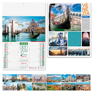 Calendario illustrato Città d'Italia 2025