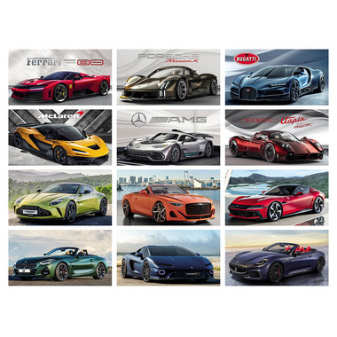 Calendario illustrato auto sportive 2026 mensiletti