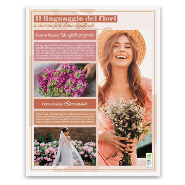Calendario illustrato fiori 2025 retro