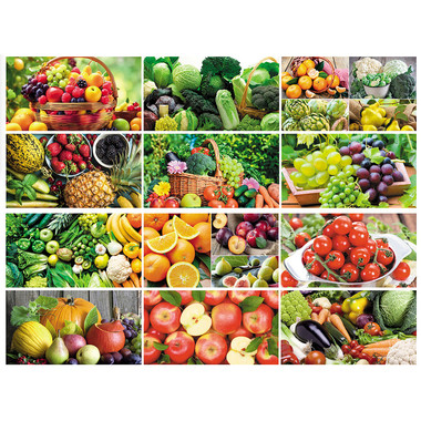 Calendario illustrato fruttivendolo frutta e verdura 2025 mensiletti