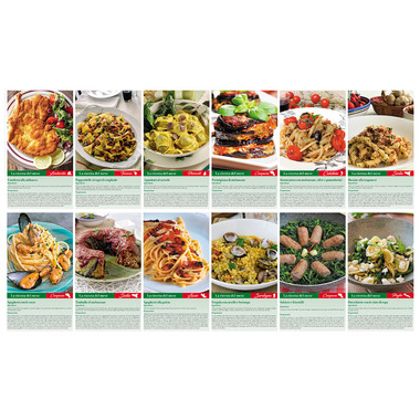 Calendario illustrato gastronomia 2025 mensiletti