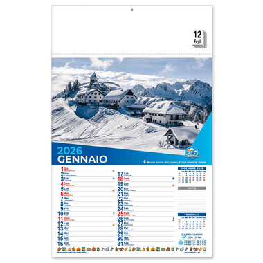Calendario illustrato mari e monti 2026
