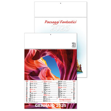 Calendario illustrato paesaggi fantastici 2025