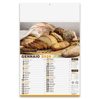 Calendario illustrato pane e pasta 2026
