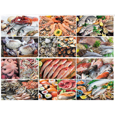 Calendario illustrato pesce e pescheria 2025 mensiletti