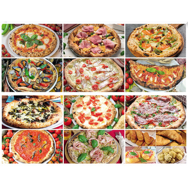 Calendario illustrato pizza 2025 mensiletti