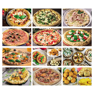 Calendario illustrato pizza 2026 mensiletti