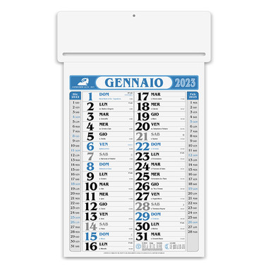 Calendario olandese girafoglio mignon 2023 blu