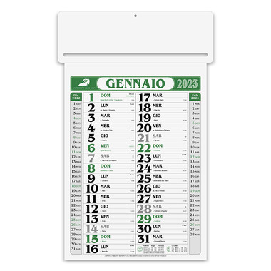 Calendario olandese girafoglio mignon 2023 verde