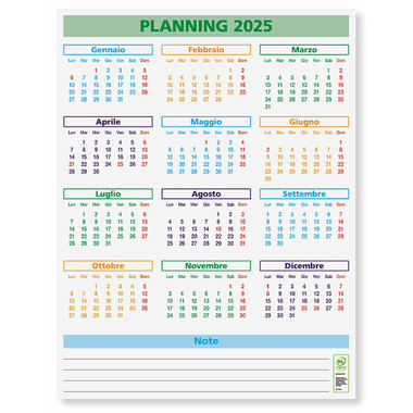 Calendario olandese multicolor tris 2024 tabella 2025