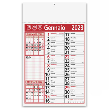 Calendario olandese notes 2023 rosso