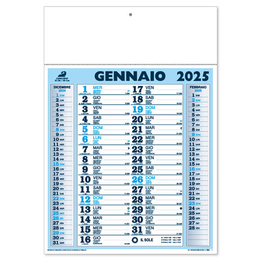 Calendario olandese trimensile 2025
