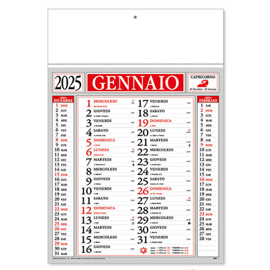 Calendario olandese trimensile 2025