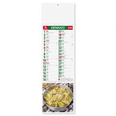 Calendario silhouette gastronomia 2026